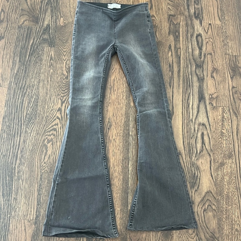 Free People Penny Pull-On Flare Denim